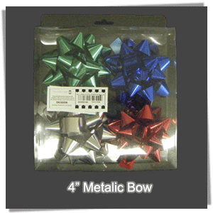 (S700704)<br>4\" Metallic Mixed Double BOW