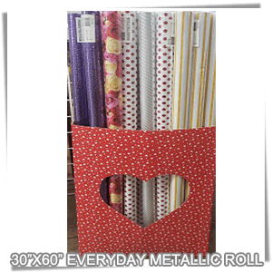 (1'' MET EVERYDAY ROLL)[Gift Wrap] 30X60 Inch Everyday Gift Wrap