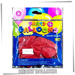 (SSPB-LOVE)[Printed Balloons] Heart Shaped 12'' Balloons