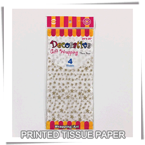 (SSNI26-01STA) Stars Printed Tissue Gift Wrap 20\'\'x26\'\'